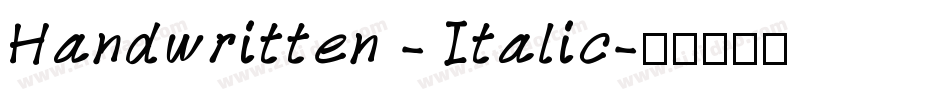Handwritten - Italic字体转换